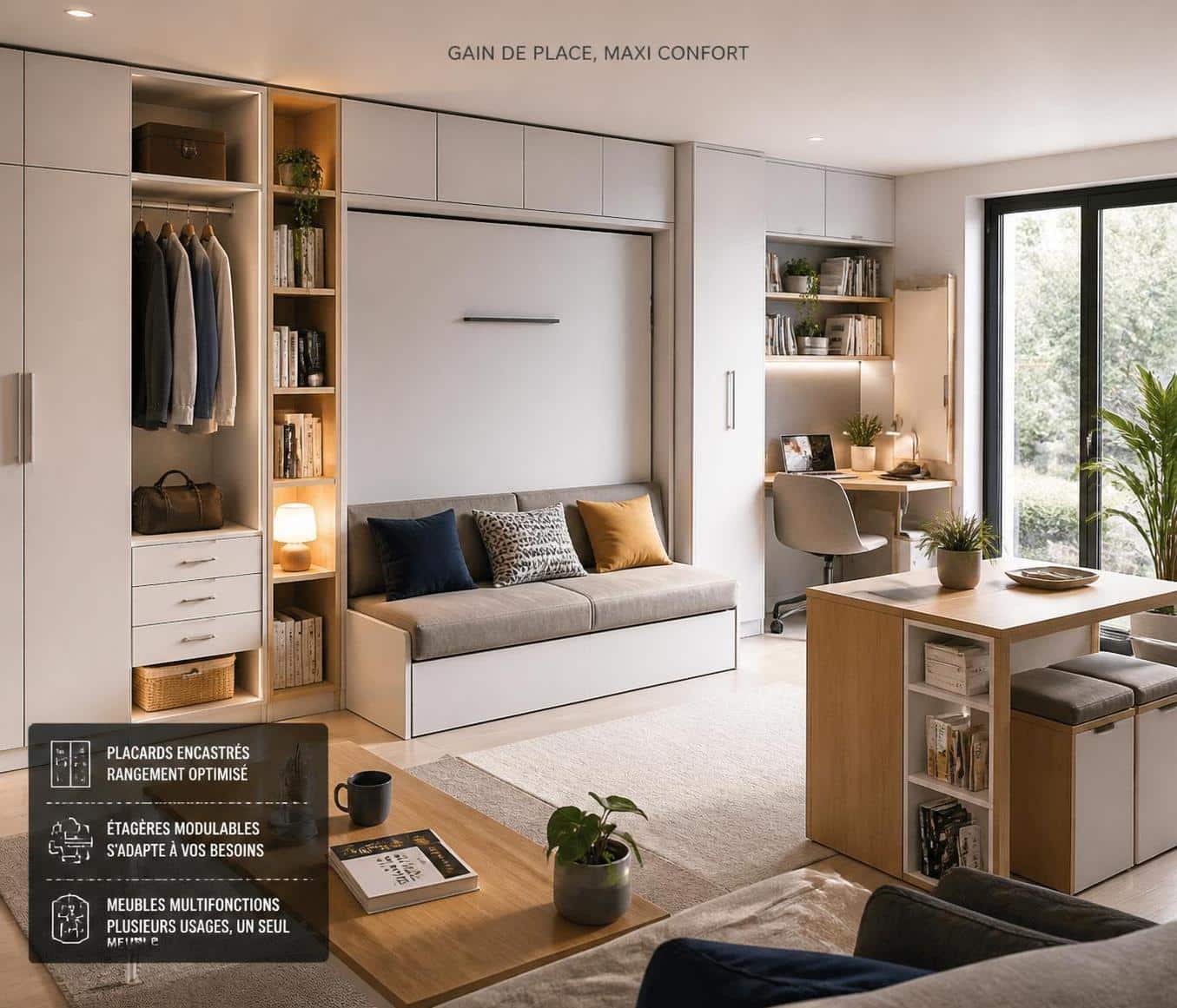 d&eacute;couvrez des solutions innovantes et fonctionnelles pour optimiser l'espace avec la menuiserie int&eacute;rieure. astuces et id&eacute;es pour gagner de la place sans compromis sur le style.
